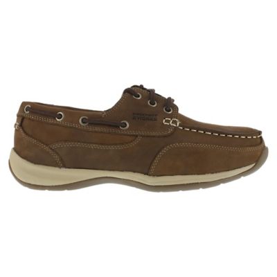 Image showing  Men's Steel Toe Sailing Club Slip-Resistant Boat Shoes, 3-Eye, EH Rated