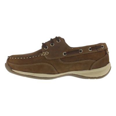 Image showing  Men's Steel Toe Sailing Club Slip-Resistant Boat Shoes, 3-Eye, EH Rated
