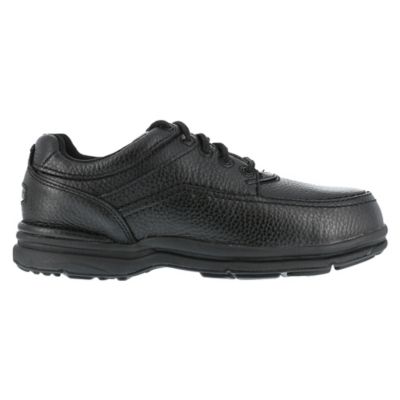 Image showing  Men's World Tour ESD Moc Steel Toe Oxford Work Shoes, Black, 5 Eye Tie