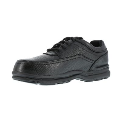 Image showing  Men's World Tour ESD Moc Steel Toe Oxford Work Shoes, Black, 5 Eye Tie