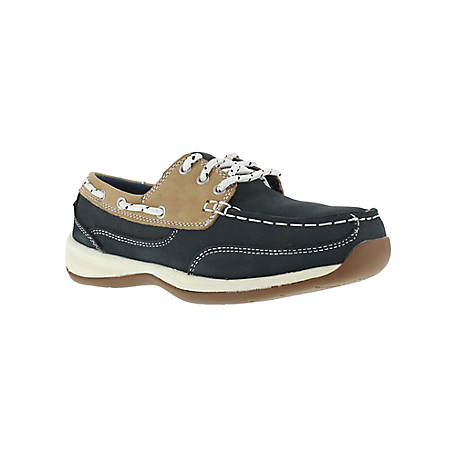 Rockport Works Sailing Club Women's ESD SR Steel Toe Boat Shoes, ASTM/CSA Approved