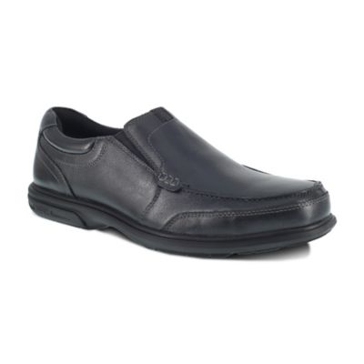 Florsheim Work Men's Steel Toe Loedin SR Oxford Slip-On Work Shoes, Black, EH Rated, 1-Pair