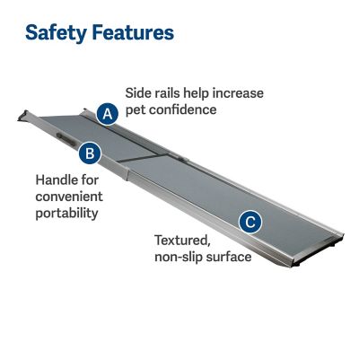 Image showing  Happy Ride Extra Long Telescoping Dog Ramp for Dogs Up to 300 lb., 47 - 87 in.