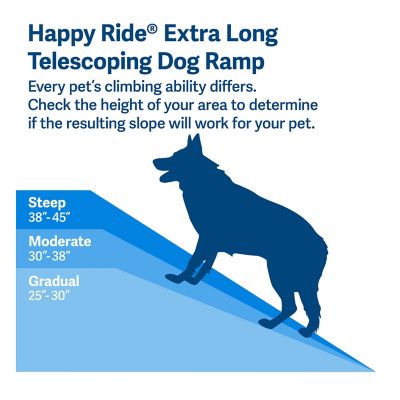 Image showing  Happy Ride Extra Long Telescoping Dog Ramp for Dogs Up to 300 lb., 47 - 87 in.