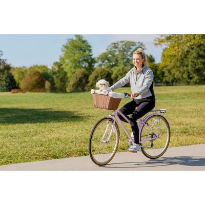 wicker bicycle basket for dogs