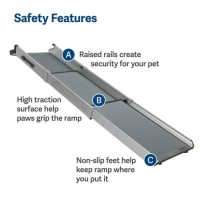 Image showing  Happy Ride Compact Telescoping Dog Ramp for Dogs Up to 300 lb., 28 in. - 70 in.