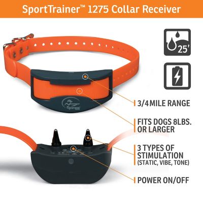 Image showing  SportTrainer 1275 Rechargeable Remote Dog Training Collar, Orange