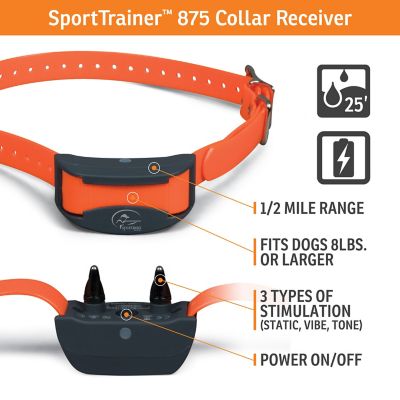 Sportdog Sporttrainer 875 Remote Trainer Orange 1 2 Mile Range For Dogs 8 Lb Or Larger Neck Sizes 5 22 In Sd 875e At Tractor Supply Co