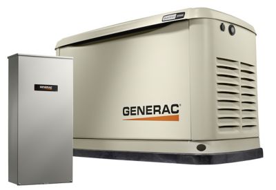 Generac 22,000-Watt (LP)/19,500-Watt (NG) Dual-Fuel Guardian Whole Home Standby Generator with 200A Transfer Switch, Wi-Fi