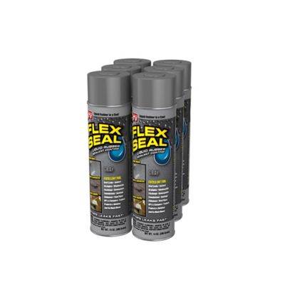 Flex Seal 14 oz. Gray Color Liquid Rubber Sealant Spray, 6-Pack