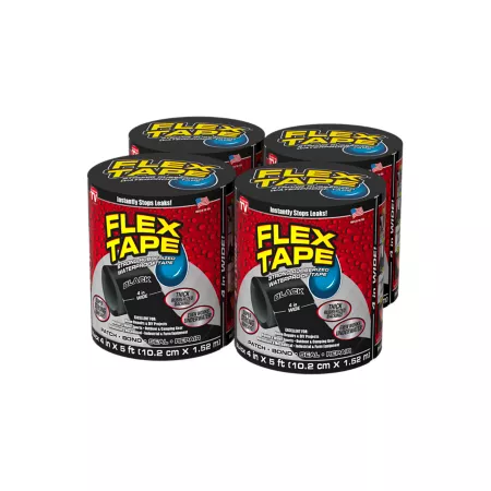 Flex Seal 4 in x 5 ft Flexible Tape Black Duct Tape