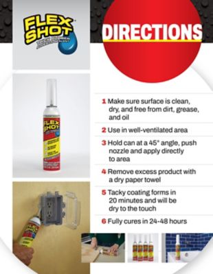 Image showing 5 th Flex Seal 8 oz. Flex Shot Clear Thick Rubber Adhesive Caulking Sealant, 4-Pack