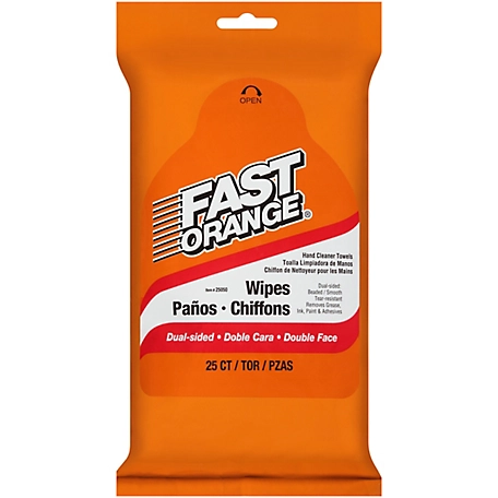 Permatex Fast Orange Hand Cleaner Wipes, 25 ct.