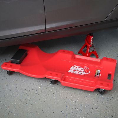 Image showing  Big Rugged Plastic Creeper, 40 in., Red