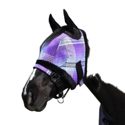 Image showing  Horse Fly Mask with Fleece Trim