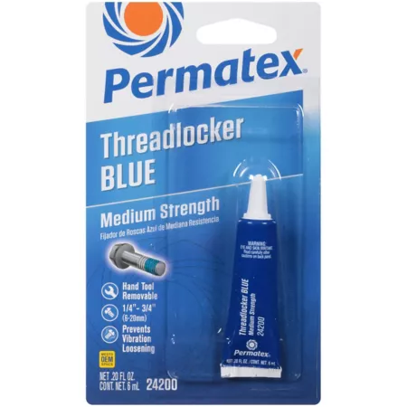 Permatex Medium Strength Threadlocker Blue 6 ml Tractor Fuel Parts