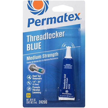 Permatex Medium-Strength Threadlocker Blue, 6 mL