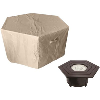 Image showing  Hiland Hexagon Heavy-Duty Waterproof Propane Fire Pit Cover