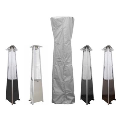 Image showing  Hiland Heavy-Duty Waterproof Triangle Glass Tube Patio Heater Cover, Silver