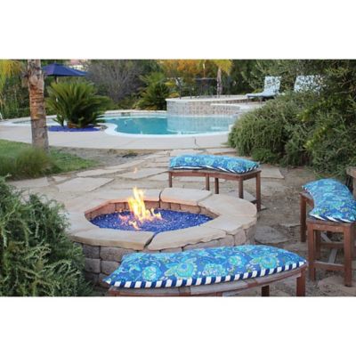 Image showing  Reflective Cobalt Blue Fire Pit Glass