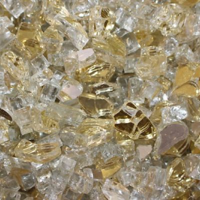 Image showing  Reflective Gold Fire Pit Glass