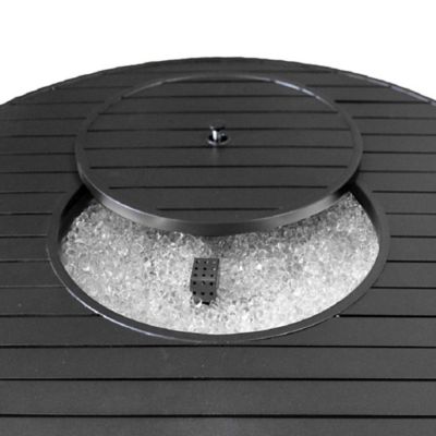 Image showing  48 in. Outdoor Aluminum Propane Fire Pit, 42,000 BTU, Black