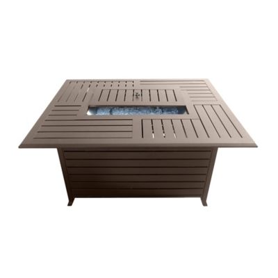 AZ Patio Heaters 49.5 in. x 37.5 in. Outdoor Aluminum Rectangular Fire Pit, 42,000 BTU