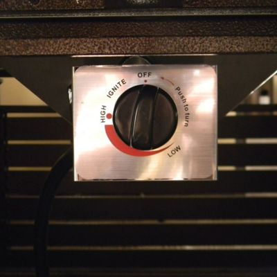 Image showing  49.5 in. x 37.5 in. Outdoor Aluminum Rectangular Fire Pit, 42,000 BTU