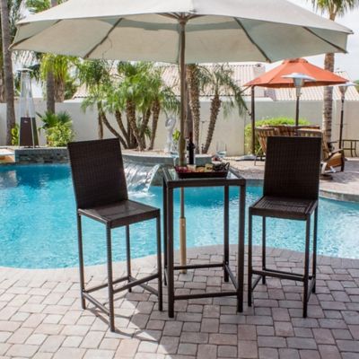Image showing  Patio Bistro Set, Dark Brown, 3 pc.