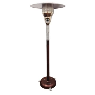 AZ Patio Heaters Outdoor Natural Gas Patio Heater, 15 sq. ft., 41,000 BTU, Hammered Bronze, 85 in.