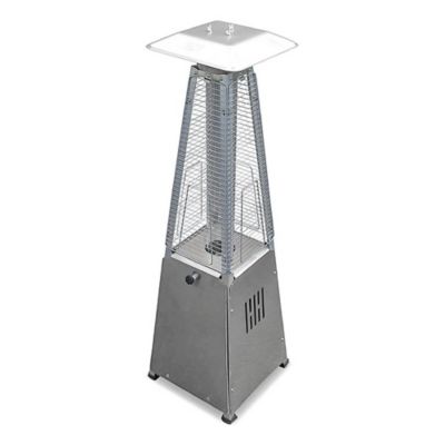 AZ Patio Heaters 9,500 BTU Glass-Tube Tabletop Patio Heater, Stainless Steel