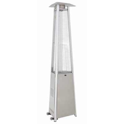 AZ Patio Heaters Commercial Glass-Tube Stainless Steel Propane Patio Heater, 15 sq. ft., 41,000 BTU