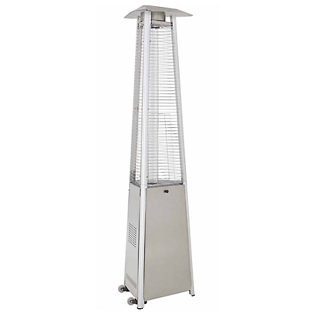 AZ Patio Heaters 41,000 BTU Commercial Glass-Tube Patio Heater, Stainless Steel