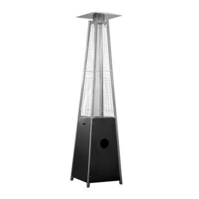 AZ Patio Heaters Glass-Tube Propane Patio Heater, 15 sq. ft., 41,000 BTU, Black