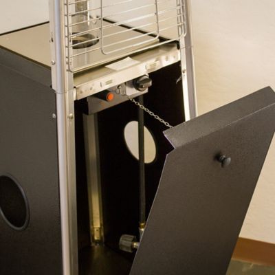 Image showing  Glass-Tube Propane Patio Heater, 15 sq. ft., 41,000 BTU, Black