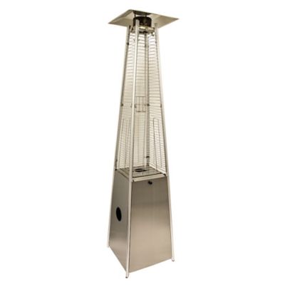 AZ Patio Heaters 41,000 BTU Glass-Tube Patio Heater, Stainless Steel