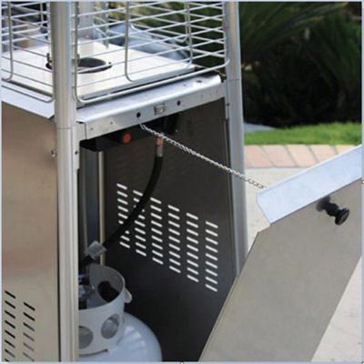 Image showing  41,000 BTU Glass-Tube Patio Heater, Stainless Steel