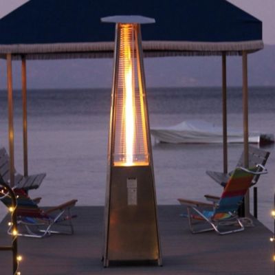 Image showing  41,000 BTU Glass-Tube Patio Heater, Stainless Steel