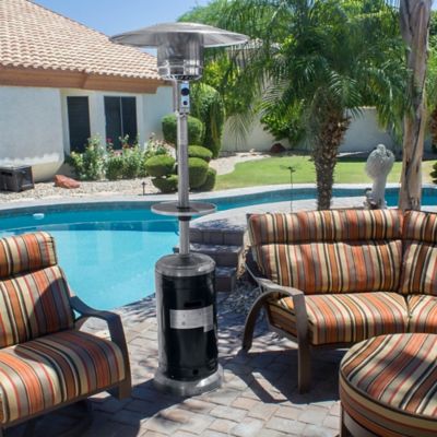 Image showing  48,000 BTU 2-Tone Outdoor Patio Heater, Stainless Steel/Black