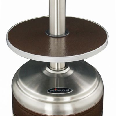 Image showing  2-Tone Tall Propane Patio Heater, 15 sq. ft., 48,000 BTU, Stainless Steel/Hammered Bronze