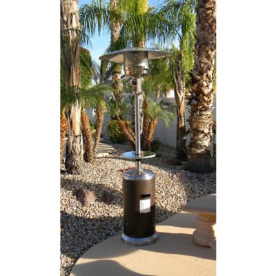 Image showing  2-Tone Tall Propane Patio Heater, 15 sq. ft., 48,000 BTU, Stainless Steel/Hammered Bronze