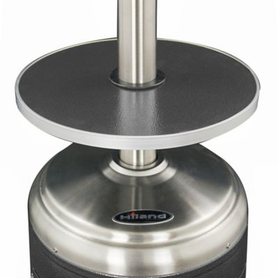 Image showing  48,000 BTU 2-Tone Tall Outdoor Patio Heater, Stainless Steel/Hammered Silver