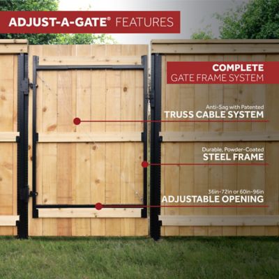 Image showing  34 in. x 36 in. - 60 in. 2 Rail Gate Kit, Front Gate Series