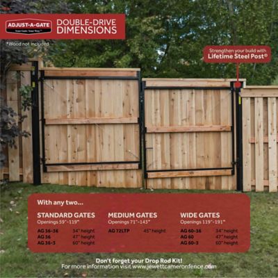 Image showing  34 in. x 60 in. - 96 in. 2 Rail Gate Kit, Front Gate Series