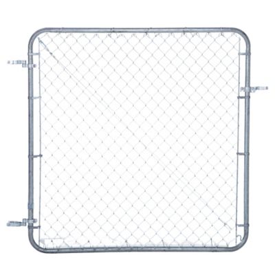 Fit-Right 6 ft. x 5 ft. Adjustable Walk Gate Kit, Galvanized, Adjusts 26 in. to 72 in.