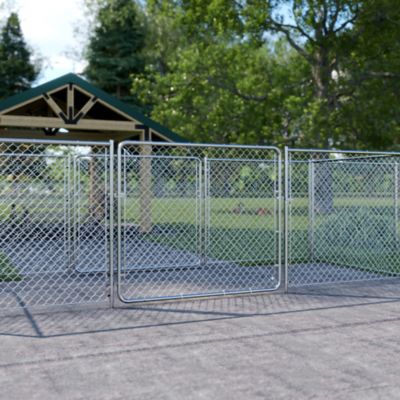 Image showing  6 ft. x 5 ft. Adjustable Walk Gate Kit, Galvanized, Adjusts 26 in. to 72 in.