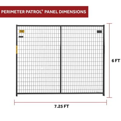 Image showing  5 x 6ft. European-Style Panel Kit, Black, 1-1/8 x 19 ga. Tubular Steel Frames, 4 pk.