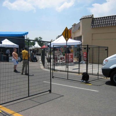 Image showing 9 th Perimeter Patrol 87 x 72in. Welded Mesh Wire Panel, Black