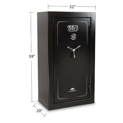 Image showing 8 th Sports Afield 32 Long Gun + 6 Handgun 13.79 cu. ft. Electronic Lock Preserve Gun Safe, Gloss