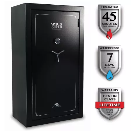 Sports Afield 60 Long gun + 8 Handgun 29.16 cu Electronic Lock Gun Safe 45 min Fire rated glossy finish Gun Safes